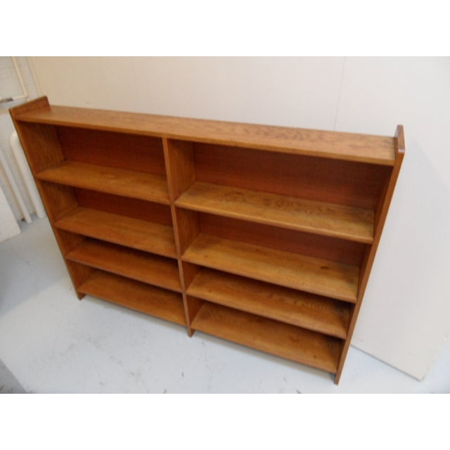 Vintage Dutch Oak Open Bookcase, 1950s For Sale - Image 8 of 10