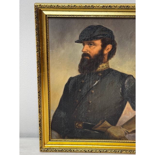 1950s Thomas “Stonewall” Jackson Historical Oil Portrait, C1954 – After John Adams Elder For Sale - Image 5 of 18
