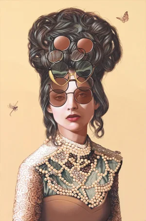 "Autumn" Contemporary Surrealist Figurative Acrylic Painting by Carlos Gamez De Francisco