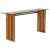 Wood and Glass Ara Console Table by Lella & Massimo Vignelli for Driade, Italy, 1974 For Sale - Image 9 of 9