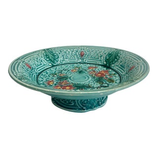 Majolica Footed Bowl by Villeroy & Boch, Jugendstil / Art Nouveau c.1900 For Sale