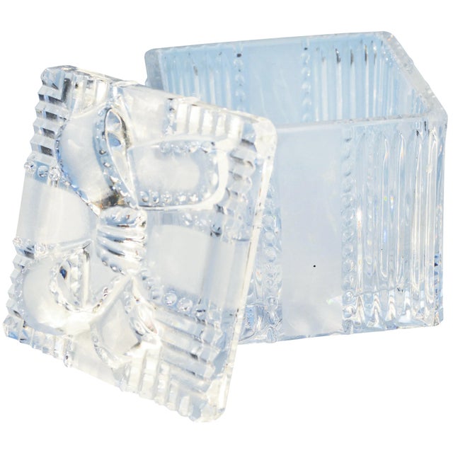 Mid 20th Century Vintage Crystal Candy Jar For Sale - Image 5 of 5