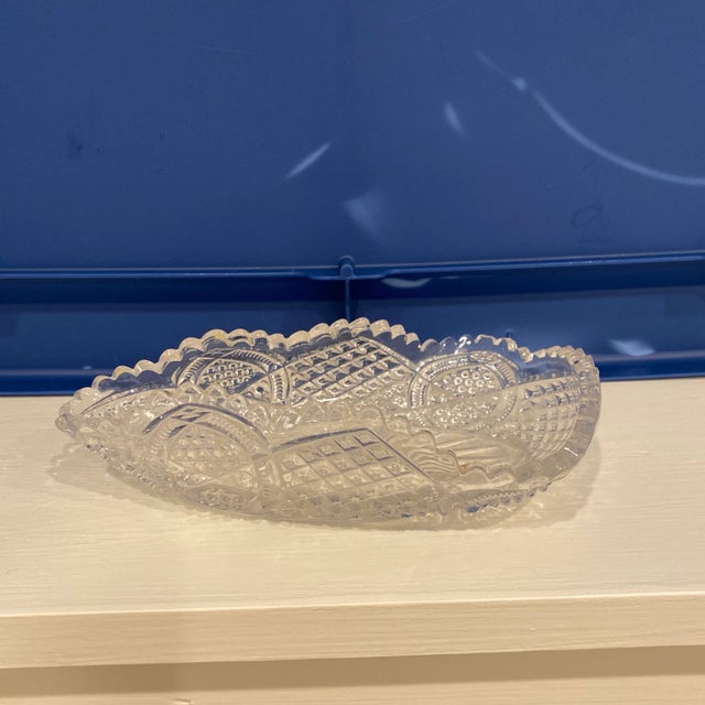 Very sweet vintage cut glass candy dish.