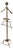 Mid 20th Century Stylish Hollywood Regency Brass Costumer Valet Stand by Glo-Mar For Sale