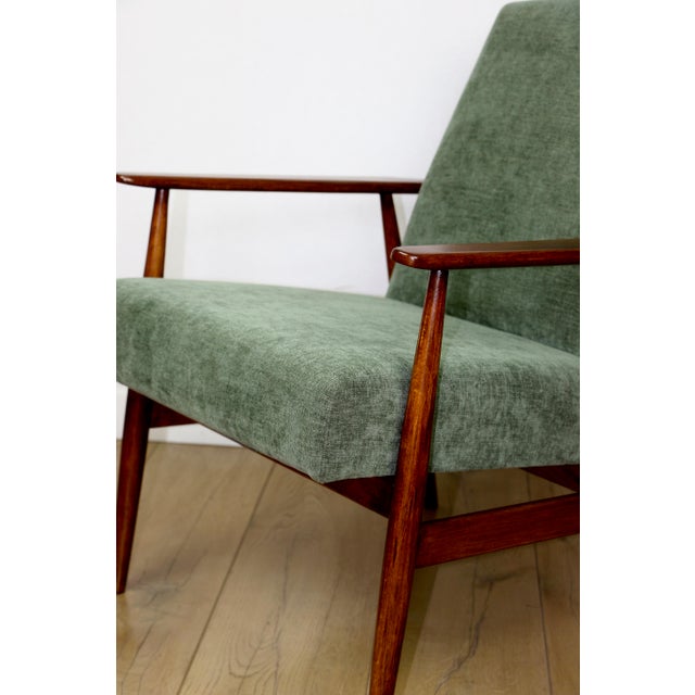 Lis Lounge Chair with Olive Upholstery by Henryk Lis, 1970s For Sale - Image 9 of 11