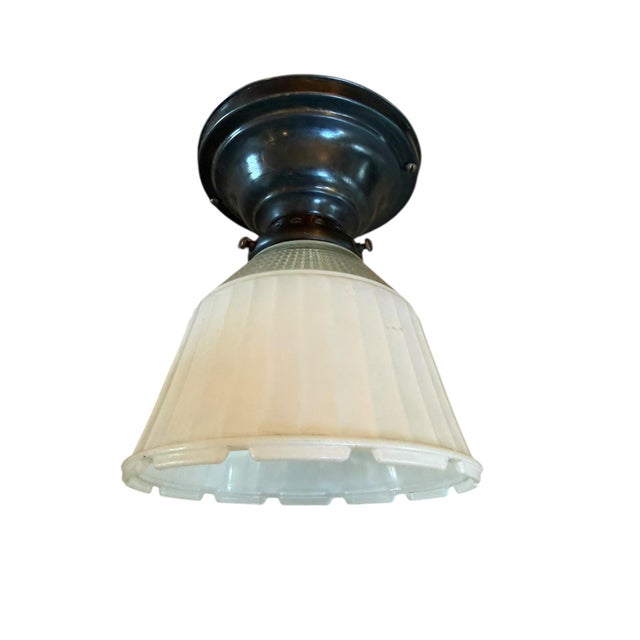 Mid 20th Century Mid Century Modern Ceiling Light Fixture With Vintage Brass Holder For Sale In Los Angeles - Image 6 of 6
