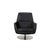 Black Leather and Chrome Swivel Lounge Chair For Sale - Image 12 of 13