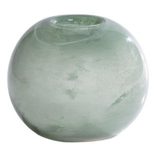 Lumen Sage Blown Glass Vase For Sale