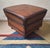 Vintage Ottoman in Chestnut Brown Leather For Sale - Image 6 of 12