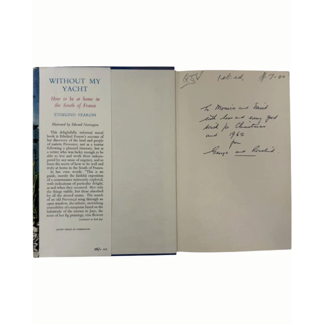 Mid-Century Modern Without My Yacht Ethelind Fearon 1959 1st Edition French Riviera Travel Book For Sale - Image 3 of 14