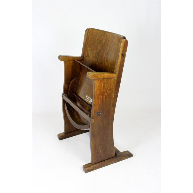 Vintage Czech Wooden Cinema Chair from TON, 1940s For Sale - Image 15 of 15