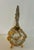 Vintage French Style Ormolu Glass Perfume Bottle With Floral Filigree Stopper Hollywood Regency For Sale - Image 4 of 12