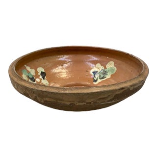 Antique Hungarian Folk Art Decorative Bowl For Sale