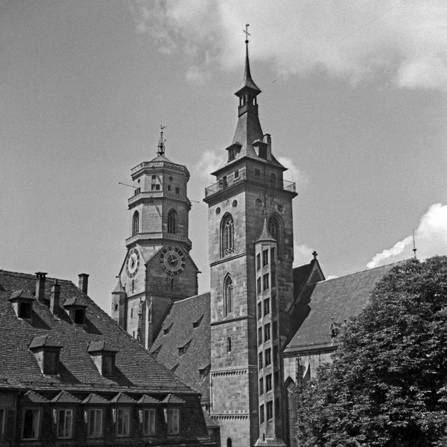1930s Belfries of Collegiate Church at Stuttgart, Germany, 1935 For Sale - Image 5 of 5