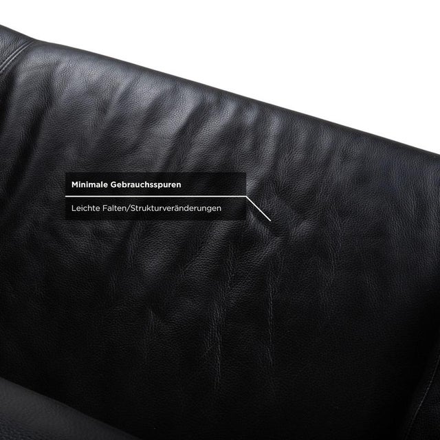 355 Leather Two-Seater Black Manual Function Sofa by Rolf Benz For Sale - Image 9 of 15