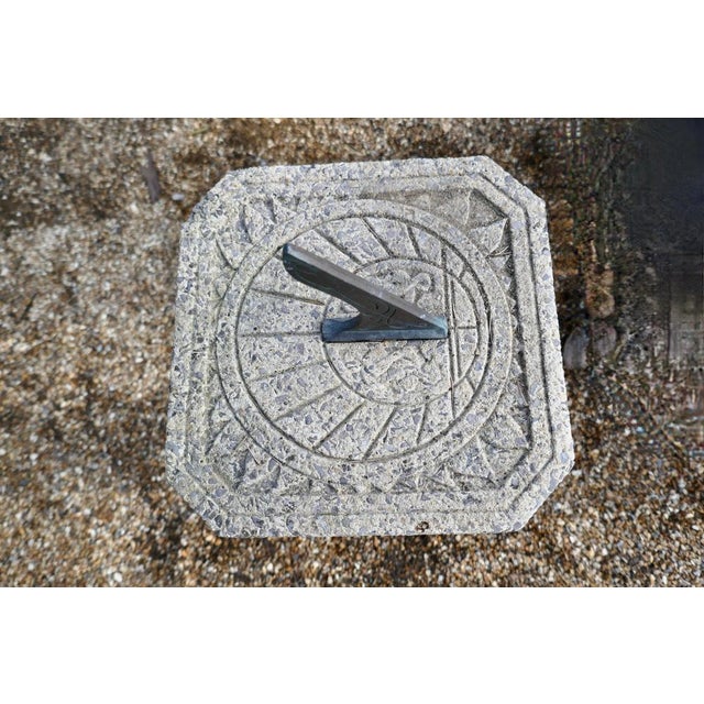 Sculpture Materials Weathered Garden Sundial, 1960 For Sale - Image 7 of 9