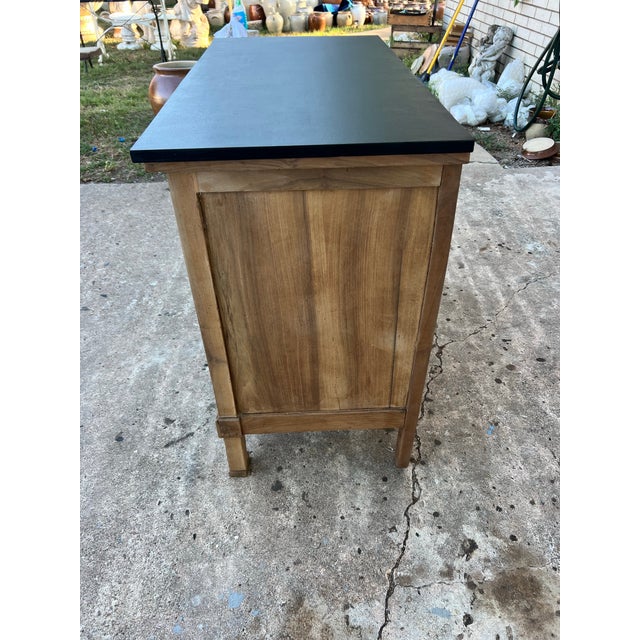French 19th Century Empire Bleached Solid Walnut Commode For Sale - Image 10 of 12