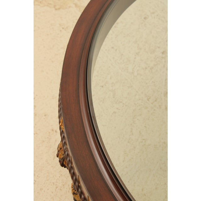 Glass Glass Top Large Round French Style Coffee Cocktail Table For Sale - Image 7 of 13