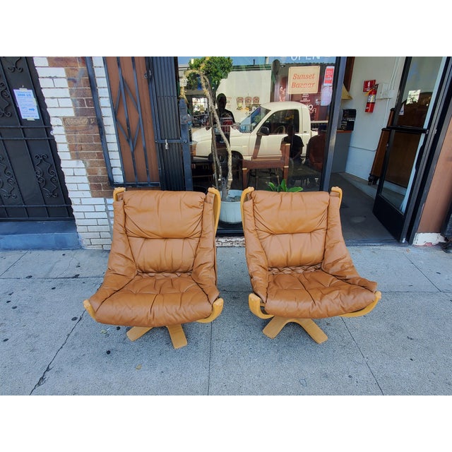 1980s Pair of Danish Modern Chairs For Sale - Image 12 of 15