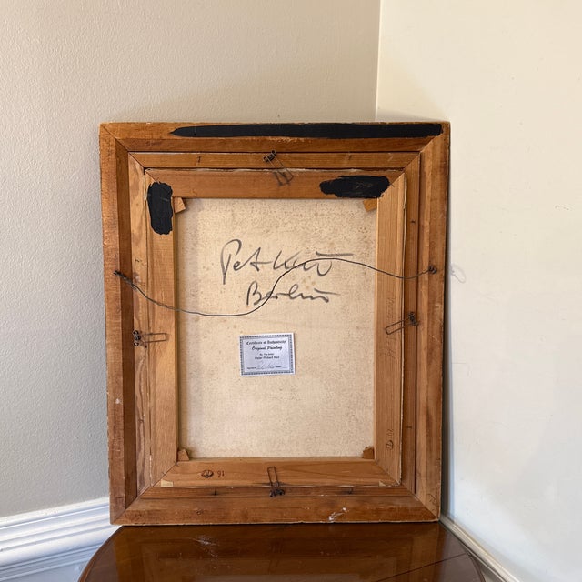 Peter Keil Mid Century Oil Painting of Abstract Figure For Sale - Image 9 of 9