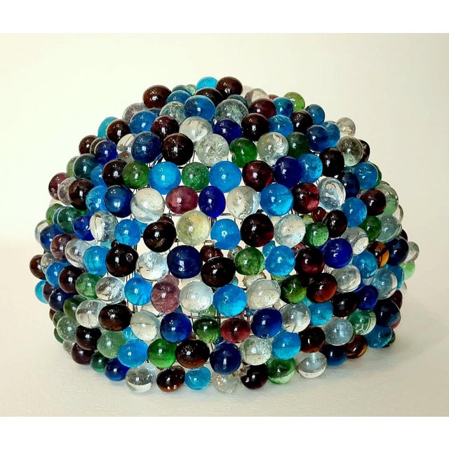 Hand-Crafted Murano Glass and Iron Lamp, 1950s For Sale - Image 12 of 12