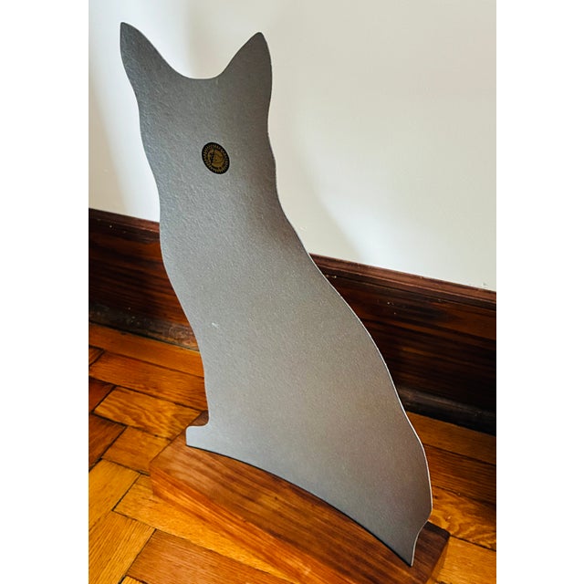 Mid Century Modern Exquisite and Rare Piero Fornasetti Siamese Painted Metal Cat Sculpture For Sale - Image 11 of 12