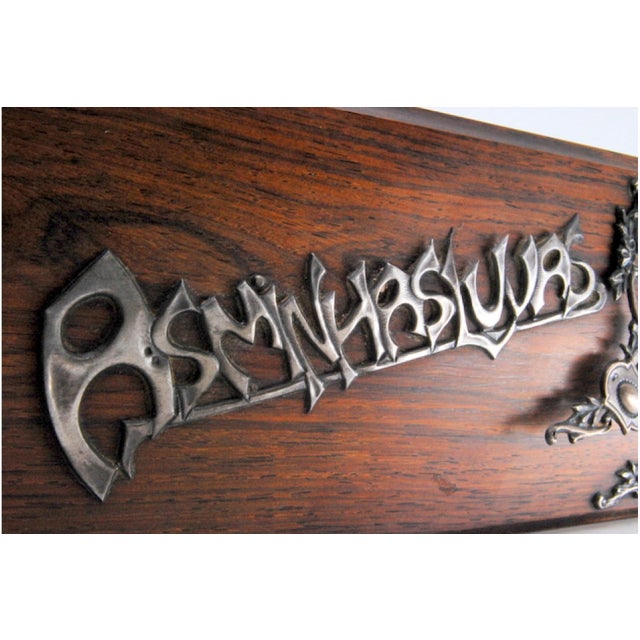 Metal Wooden Glove Box with Silver Applications and My Gloves Engraving For Sale - Image 7 of 10