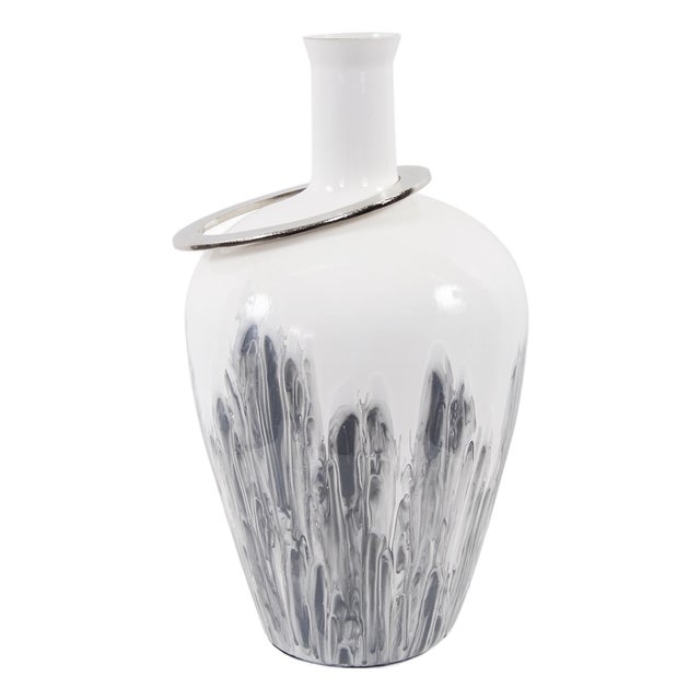 Albrecht Thin Necked Glass Vase- Medium For Sale