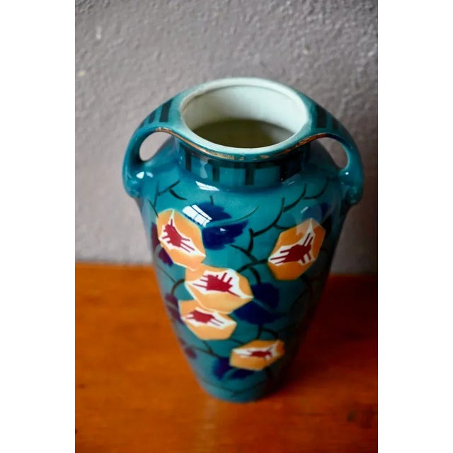 Boho Chic Large Vintage Vase by Keller & Guérin Lunéville, 1920s For Sale - Image 3 of 13