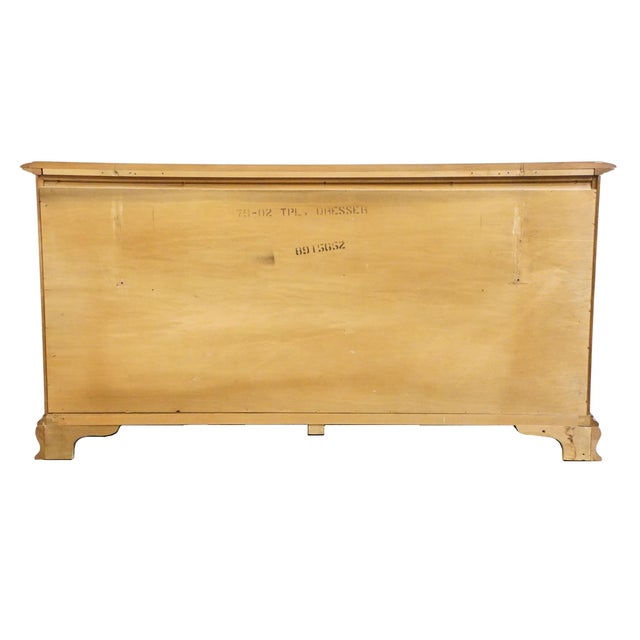 Permacraft / Sanford Solid Cherry Early American Traditional 62" Triple Dresser 79-02 For Sale - Image 11 of 13
