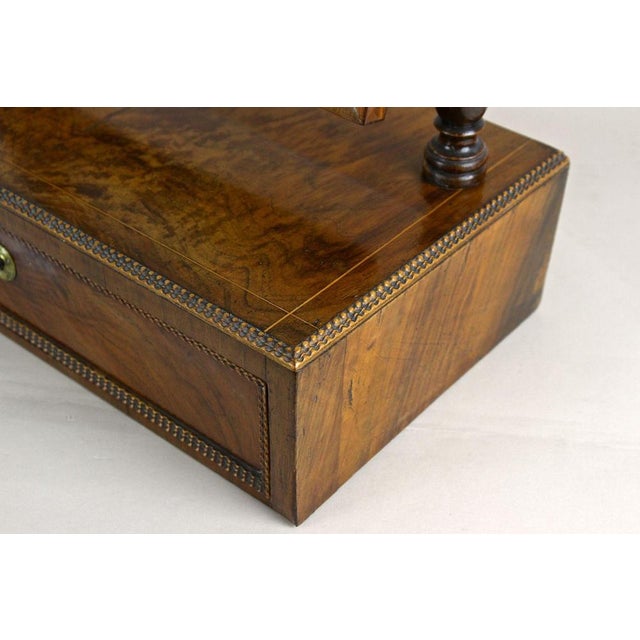 Wood Biedermeier Table Top Vanity Table with Drawer, Austria, 1850s For Sale - Image 7 of 18