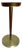 Mid-Century Modern Walnut, Brushed Gold & Cast Iron Smoking Stand Pedestal Table For Sale