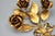 1960s Italian Gilt Metal Rose Coat Hooks, 1960s, Set of 2 For Sale - Image 5 of 18