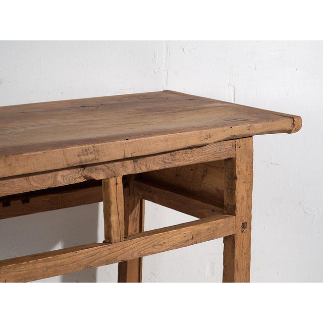 Rustic Antique Wooden Console Table For Sale - Image 3 of 9