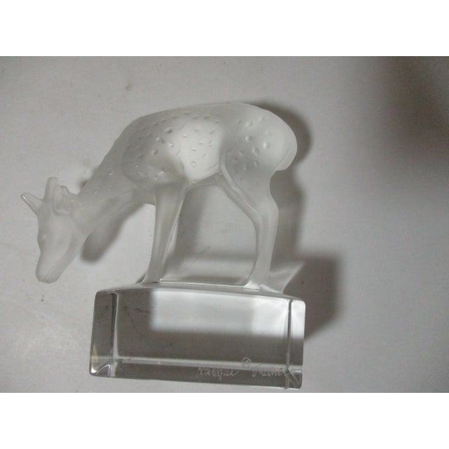 Transparent Lalique Deer Crystal Figurine For Sale - Image 8 of 13