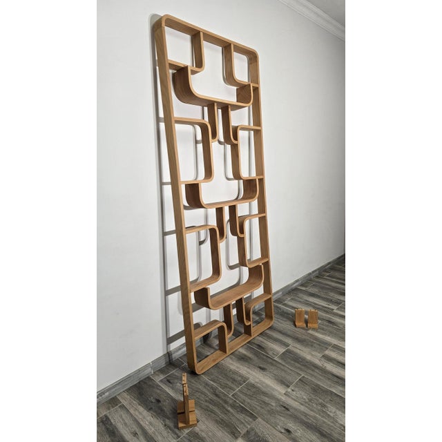 Mid-Century Modern Room Divider by Ludvik Volak for Drevopodnik Holesov, 1950s For Sale - Image 3 of 15
