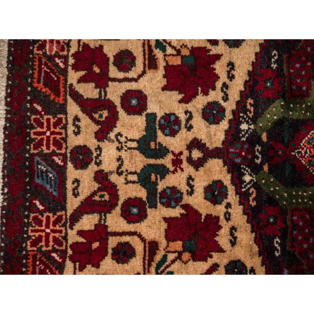 Afshar Rug with Peacocks For Sale - Image 3 of 8