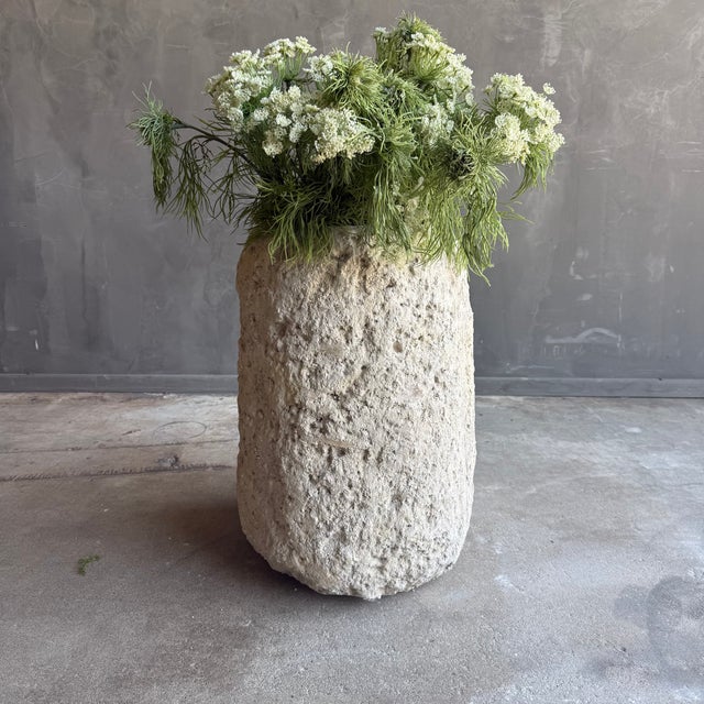 Antique Limestone Trough A one-of-a-kind hand-carved limestone trough naturally textured, lightly weathered finish....