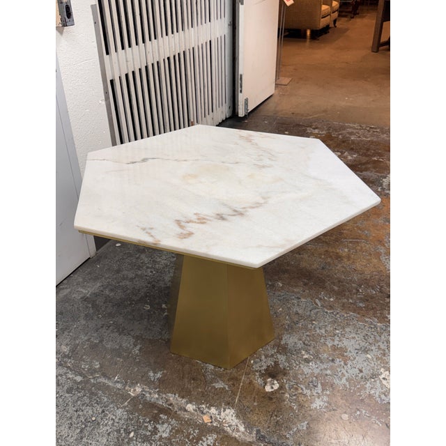 Cream Noir Furniture Demetria Dining Table For Sale - Image 8 of 12