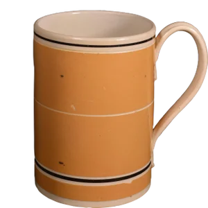 Mocha Pottery Mug With Ochre Slip Ground
