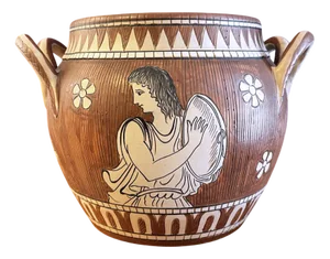 Glazed Ceramic Amphora Vase from Grazia Deruta, 1960s