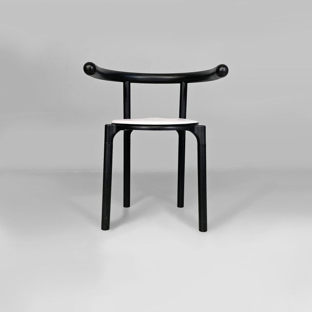 Italian modern chair 4855 by Anna Castelli Ferrieri for Kartell, 1990s Chair model 4855 featuring a round seat upholstered...