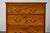 Brown English 19th Century Pine Chest with Three Graduating Drawers and Brass Hardware For Sale - Image 8 of 12