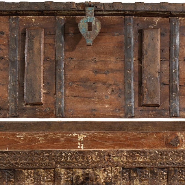 1950s Iron Bound Patti Pithara Storage Chest, 1950s For Sale - Image 5 of 9