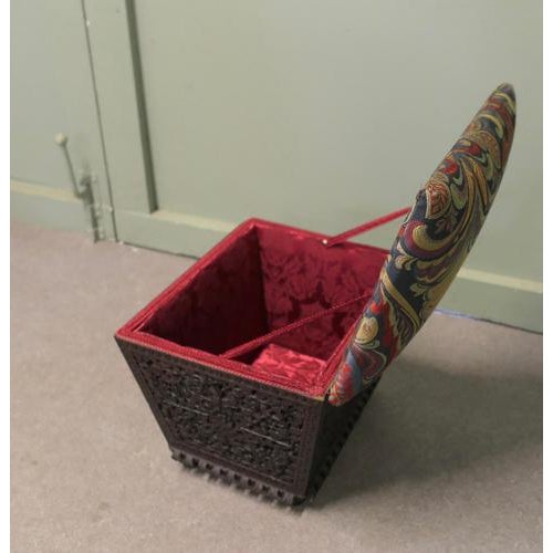 Anglo Indian Profusely Carved Sewing Box For Sale - Image 6 of 9
