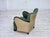 Danish Armchair in Green and Beige Furniture Wool, 1960s For Sale - Image 11 of 18