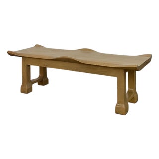 Sculptural Wavy Bench Handcrafted For Sale