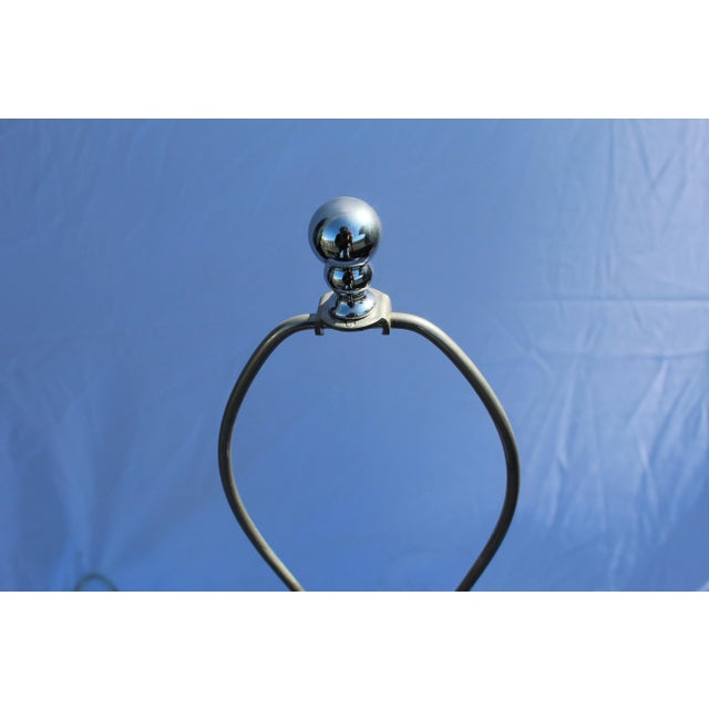 Modern designed Alabaster Table lamps. Solid Alabaster spheres mounted on metal base with hi-polished Nickel finish. Has a...