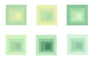 Geometric Art Set in Deco Greens - 36" X 36"