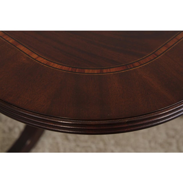 1990s Henkel Harris Mahogany 2276 Double Pedestal Dining Table For Sale - Image 5 of 18